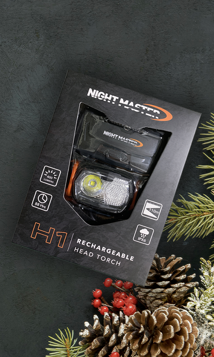 Night Master H1 Rechargeable Head Torch Christmas Gift Ideas Mobile Slider