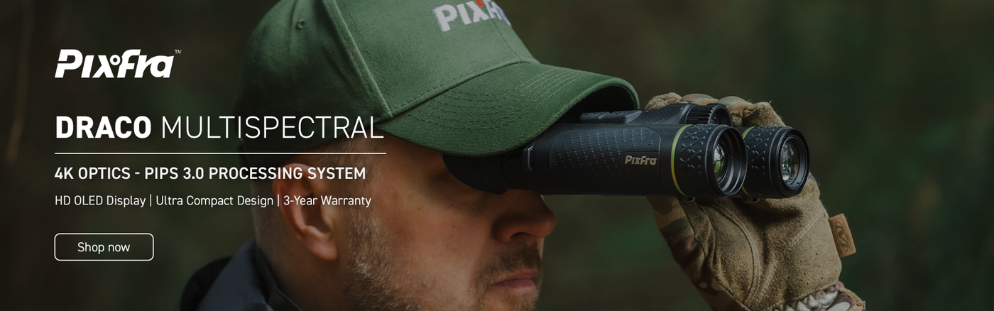 Pixfra Draco Multispectral Thermal Imaging Binoculars Web Banner - Night Master