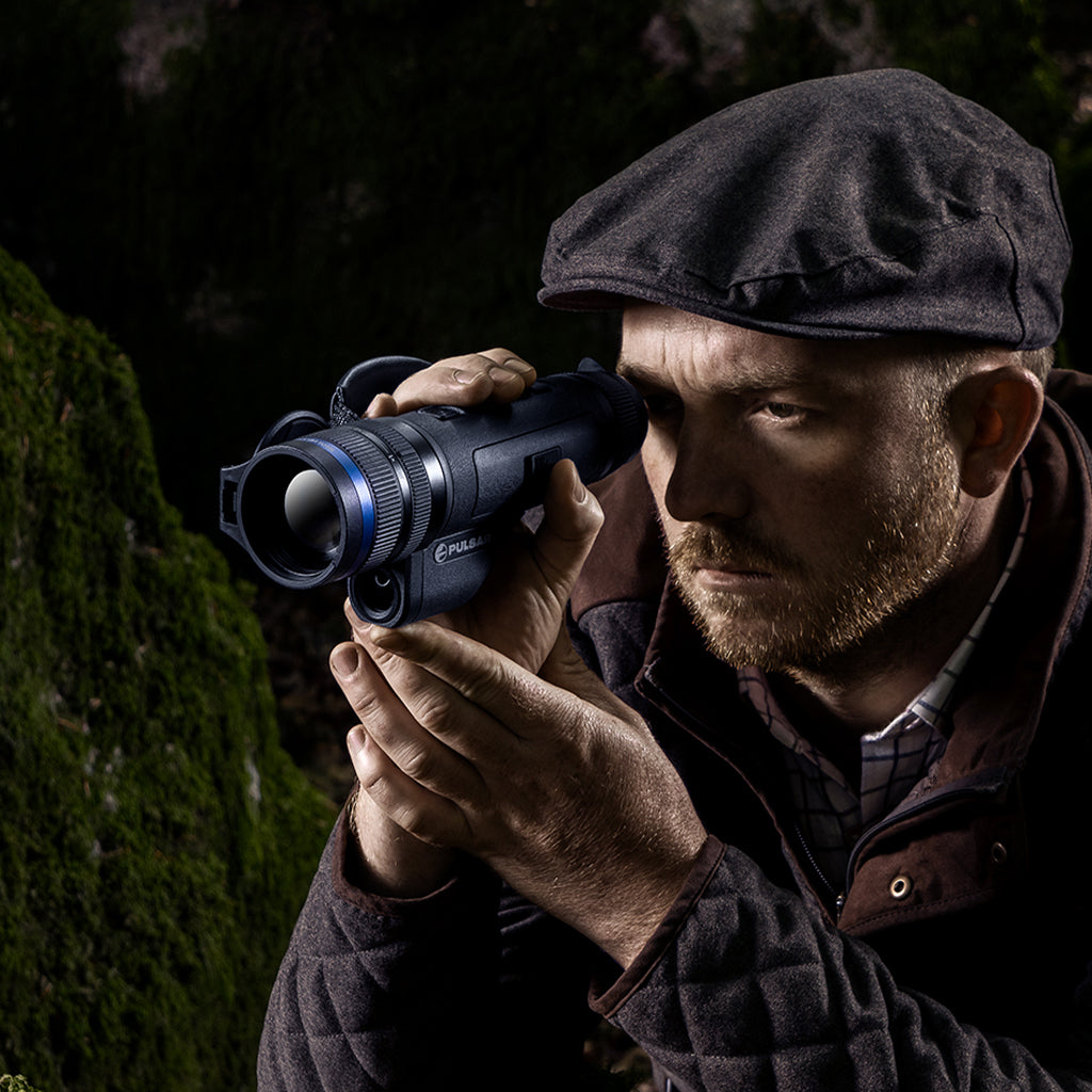 Lifestyle image of Pulsar Telos LRF XP50 18mK Thermal Imaging Monocular