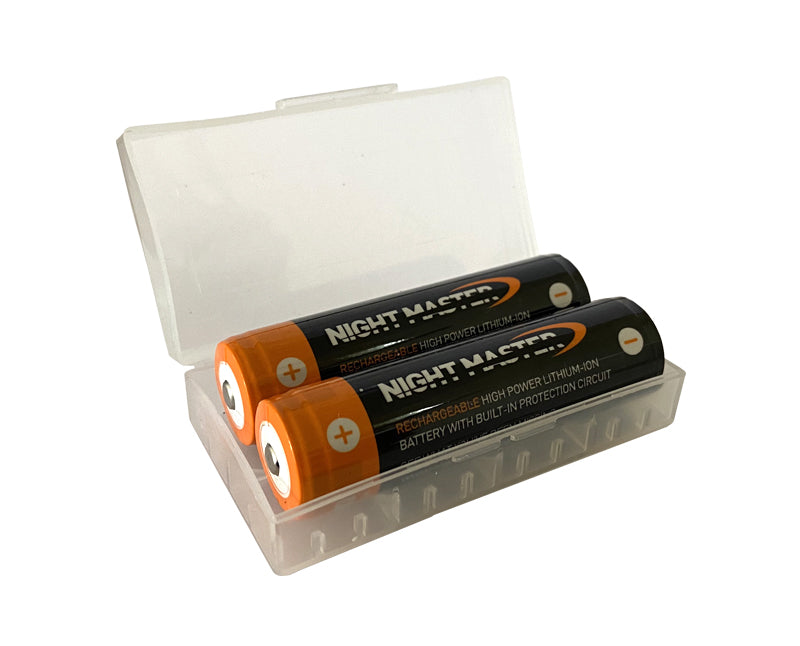 Pair of Night Master 18650 Rechargeable Li-ion Batteries - Night Master