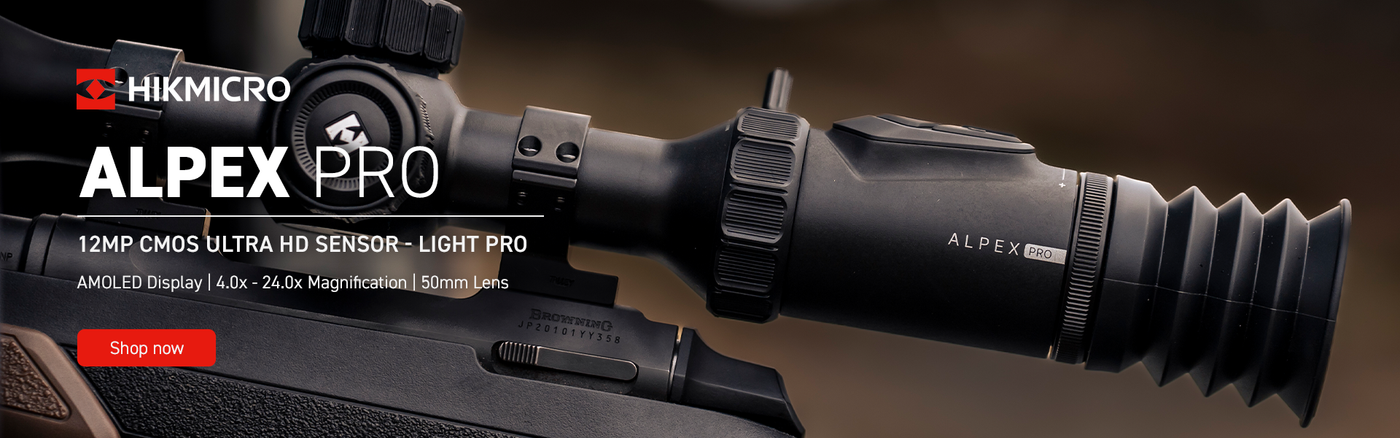 HIKMICRO Alpex Pro 4K Night Vision Scope Web Banner