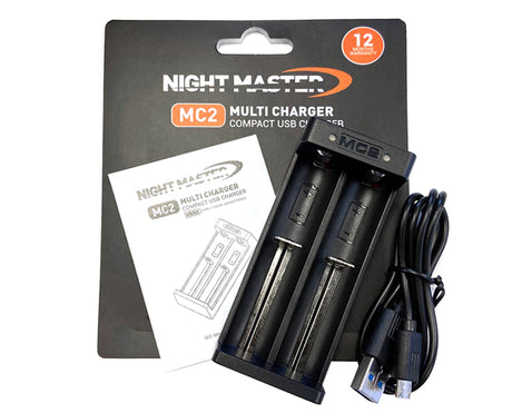 Night Master MC2 Multi-Functional Compact USB Battery Charger - Night Master